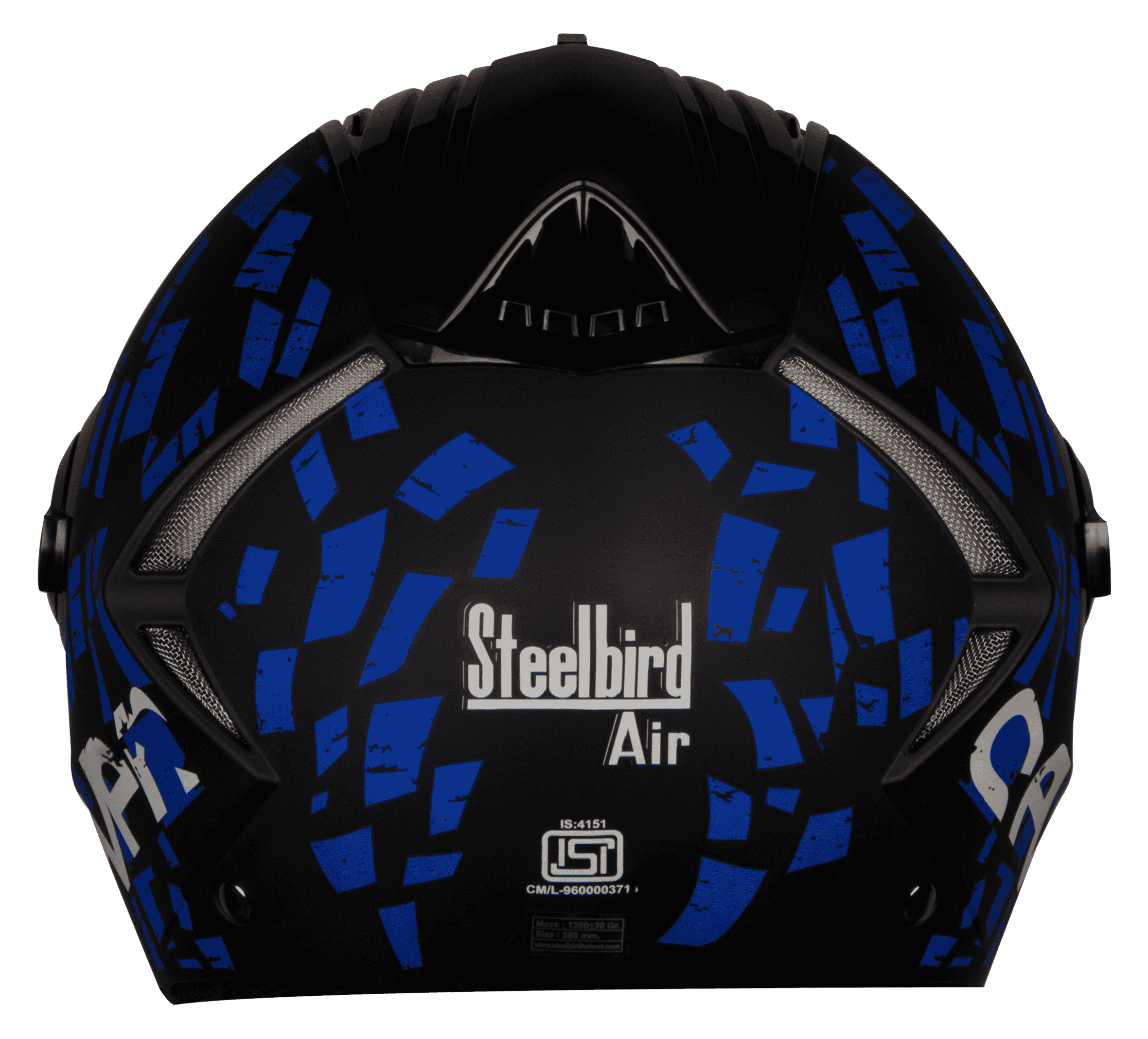 SBA-2 Seven Mat Black With Blue ( Fitted With Clear Visor  Extra Silver Chrome Visor Free)